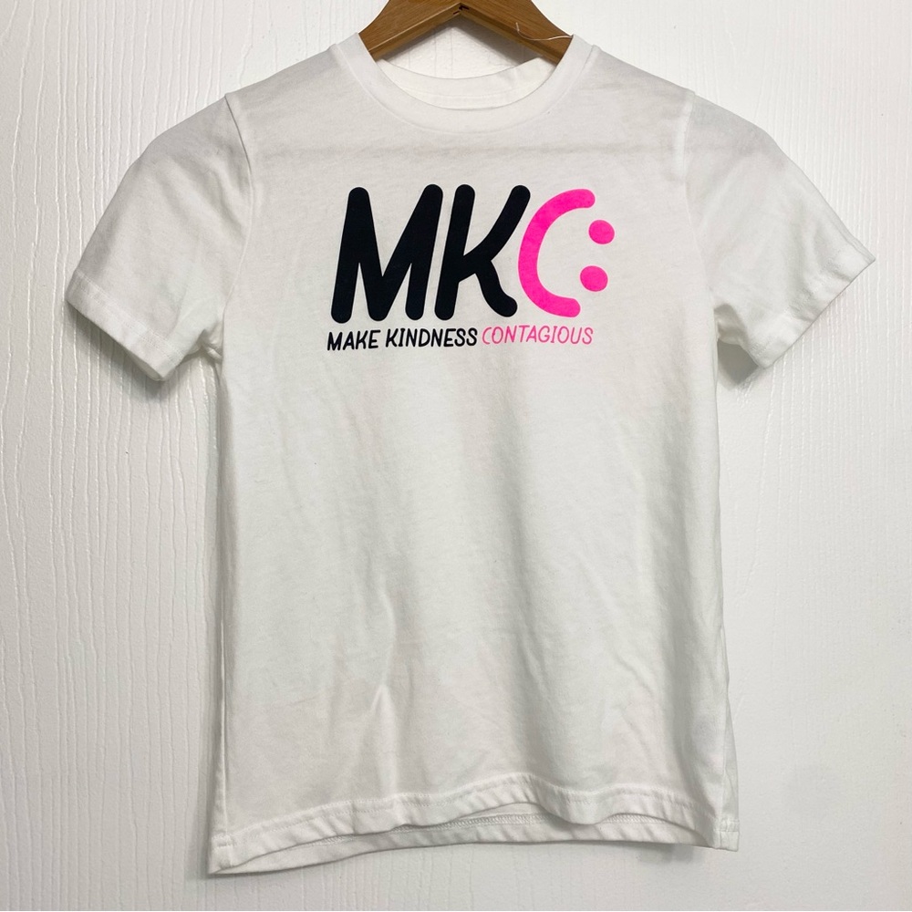 Abercrombie Kids Size 9/10 White Shortsleeve T-Shirt “Make Kindness Contagious”